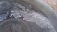 Agua congelada en Abra Pampa