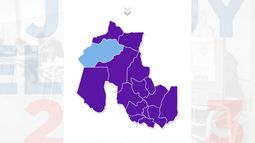 Mapa político de Jujuy con datos generales