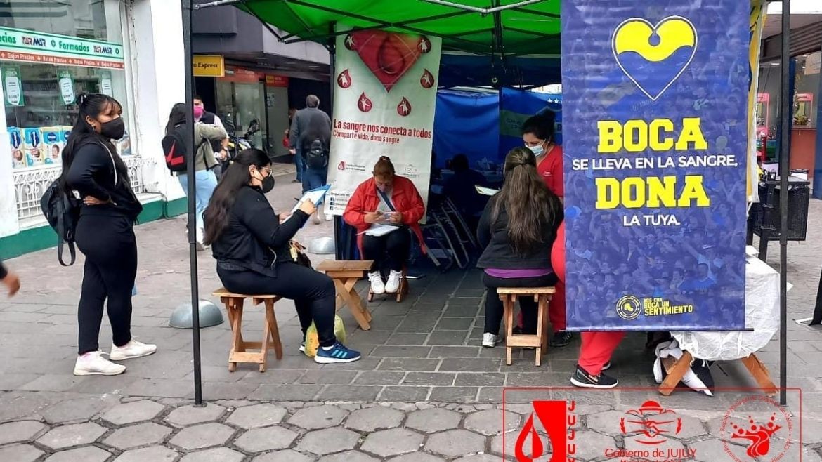Peña de Boca y la campaña para donar sangre en Jujuy