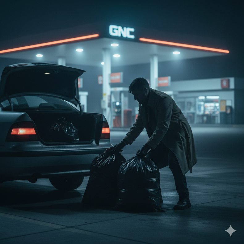 En solo cinco minutos delincuentes se llevaron $90 millones de un vehículo estacionado en una estación de servicio en San Salvador de Jujuy. (imagen ilustrativa realizada por todojujuy con IA)