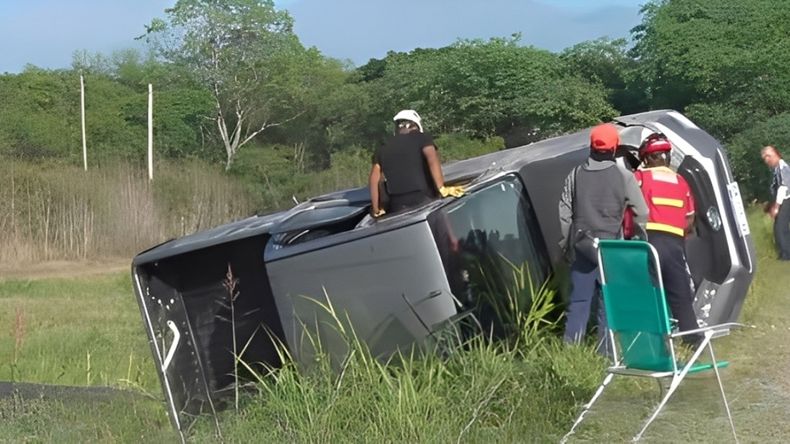 Vuelco en Ruta 66.