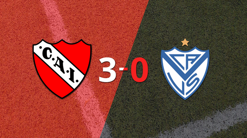Independiente goleó 3-0 a Vélez con doblete de Gabriel Ávalos