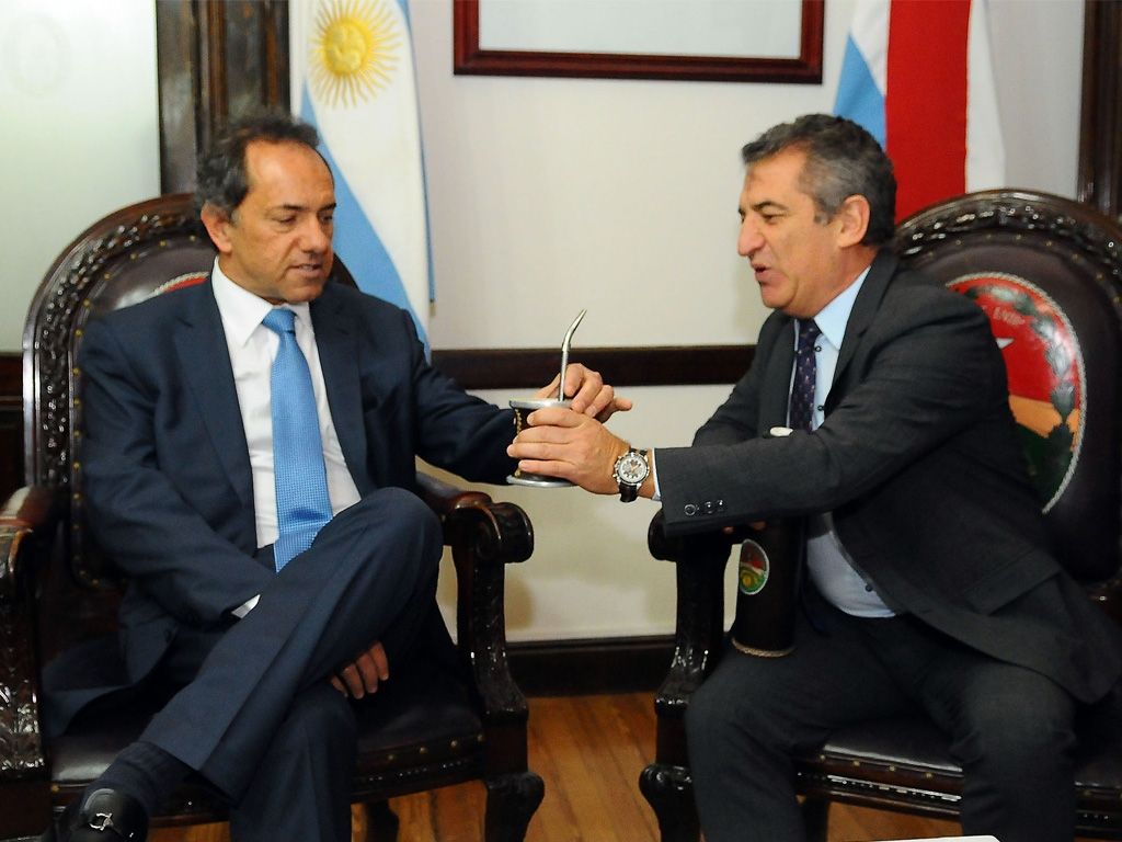 Scioli con Urribarri