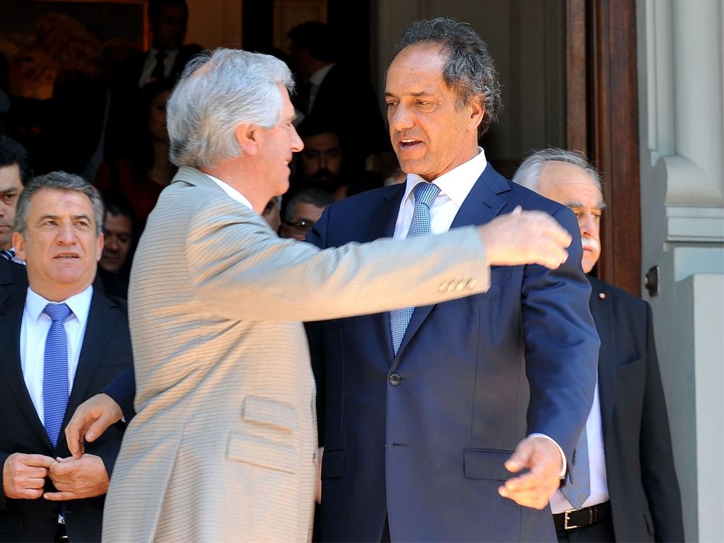 Encuentro de Scioli y  Tabaré Vázquez