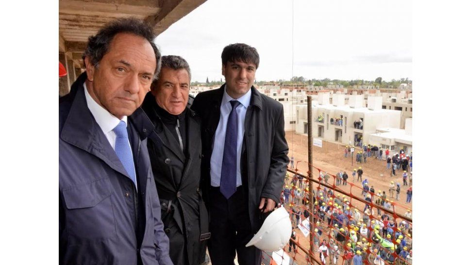 Scioli, Urribarri y Bossio en Córdoba