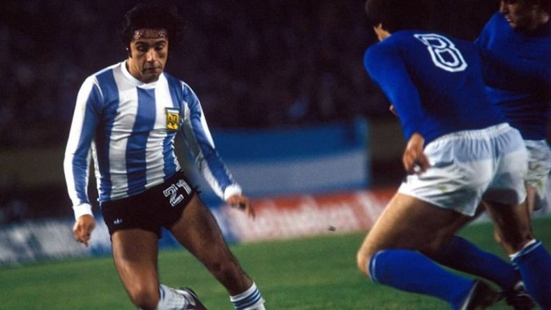 José Valencia con la Seleccion Argentina en el Mundial 78