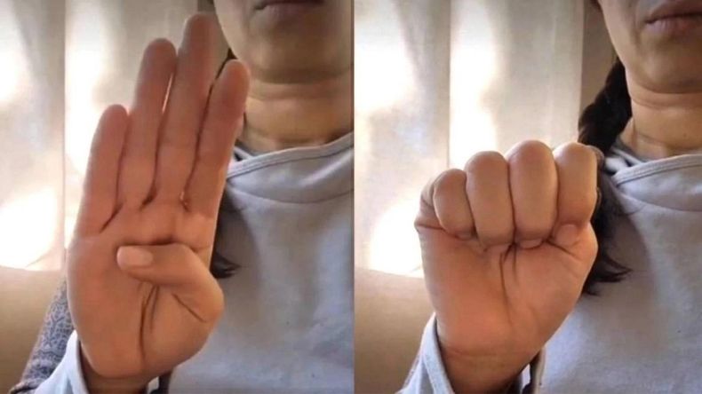 Seña para alertar sobre violencia de género