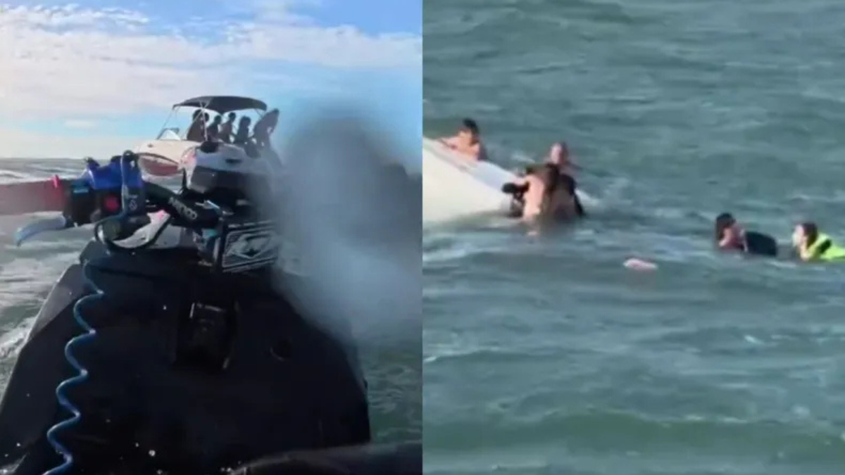impactante rescate en punta del este: una familia argentina cayo al mar tras el vuelco de una lancha