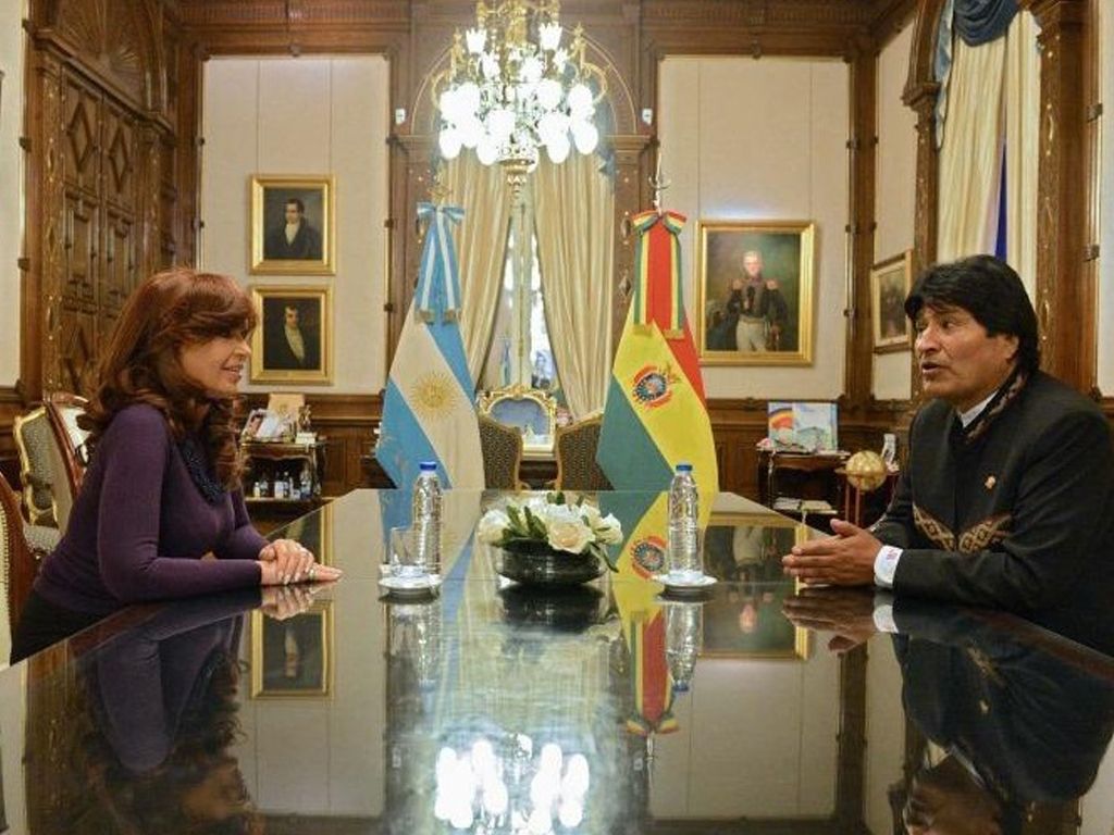La Presidenta con Evo Morales