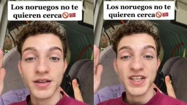 Un argentino mostró en TikTok una extraña costumbre que tienen los noruegos cuando viajan en colectivo.