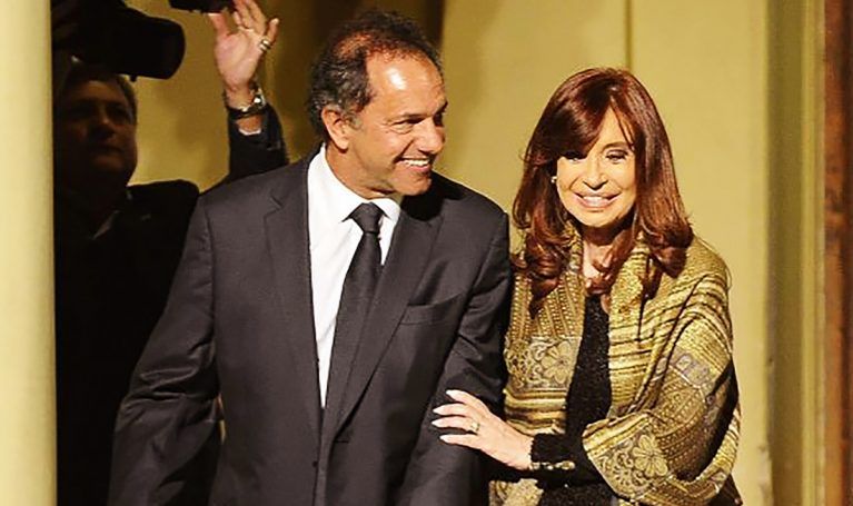 Cristina Kirchner se reunió con Daniel Scioli en el Senado ( Foto Télam)
