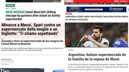 Todos los medios se hicieron eco de la amenaza y ataque al supermecado de la familia de Antonela Roccuzzo, esposa de Lionel Messi, en Rosario esta madrugada.
