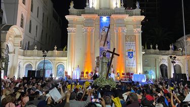 César Fernández en la celebración por el Santísimo Salvador
