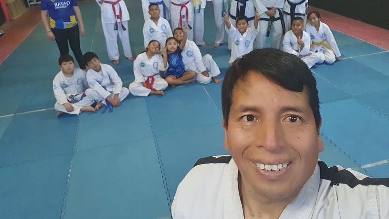 Juan Apaza, profesor y referente del taekwondo