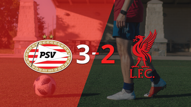 Emocionante partido termina con victoria de PSV 3-2 ante Liverpool