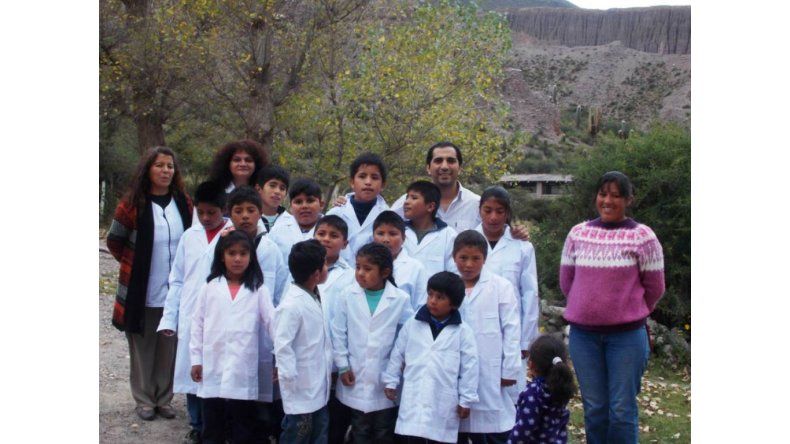 Alumnos de escuela rural