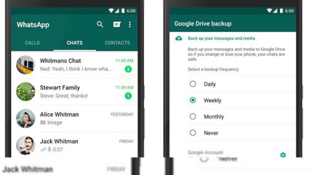 Fotos vídeos y chats en Google Drive