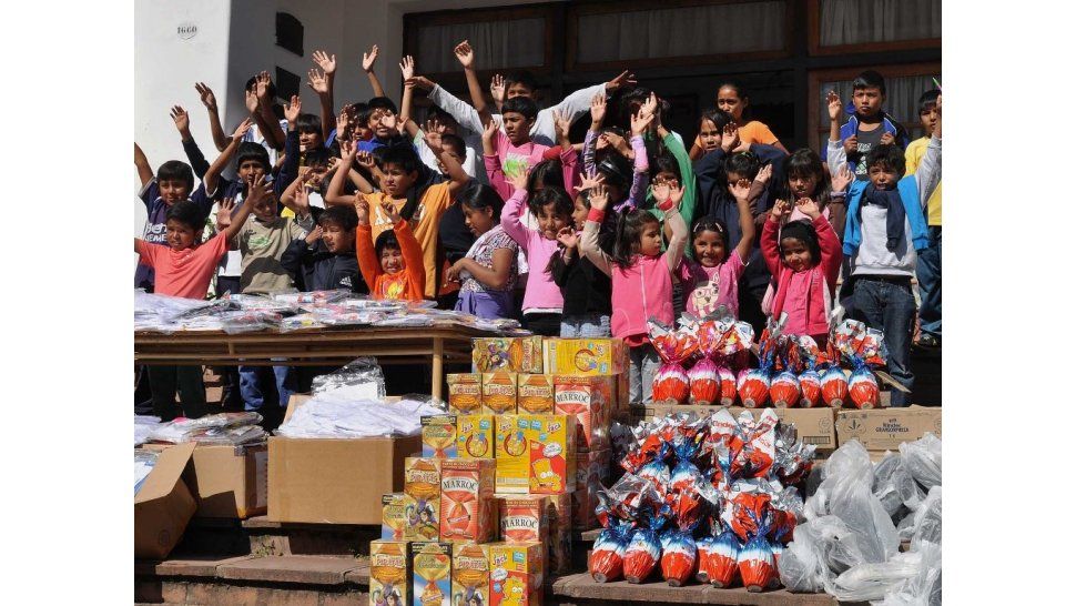 Niños recibieron donaciones