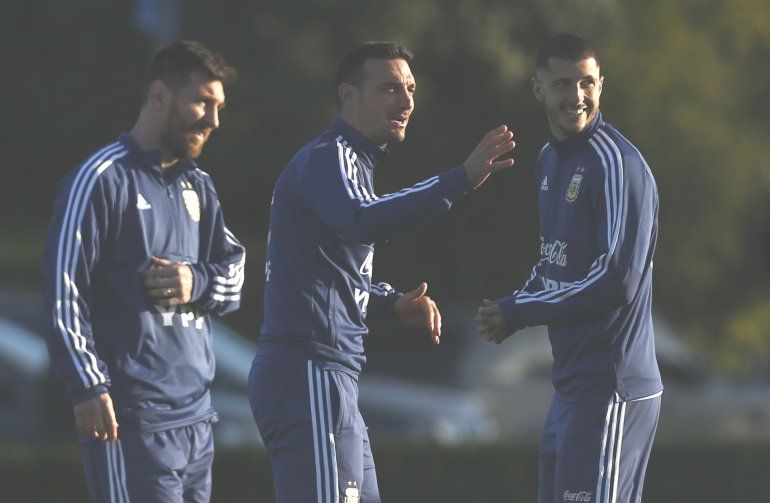 Scaloni en Brasil