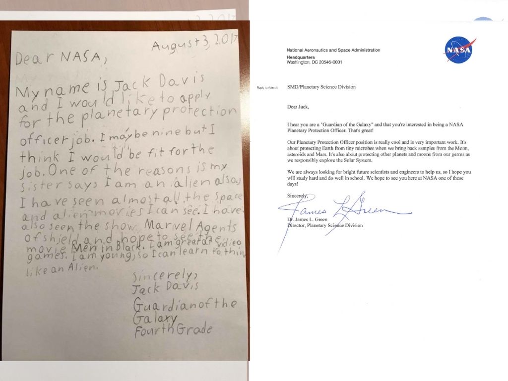 Carta a la Nasa