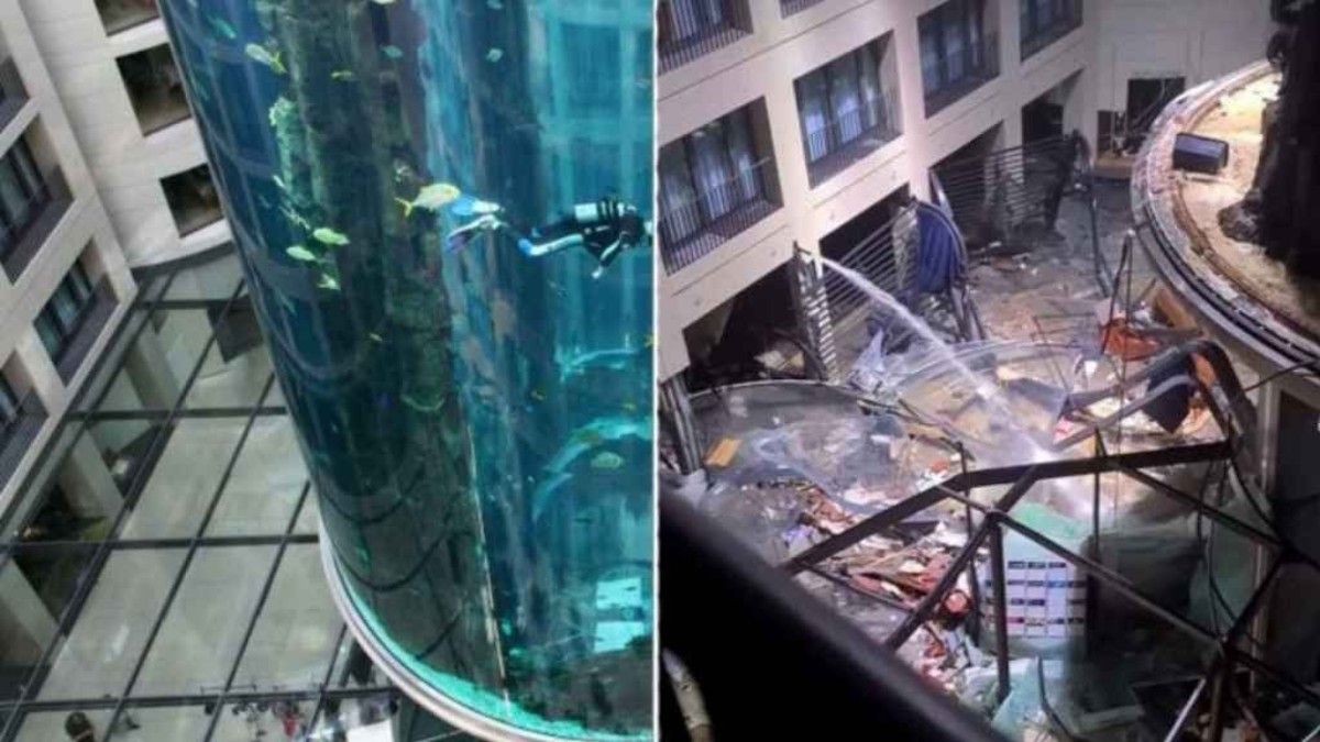 Explotó el acuario más grande del mundo en Berlín.&nbsp;