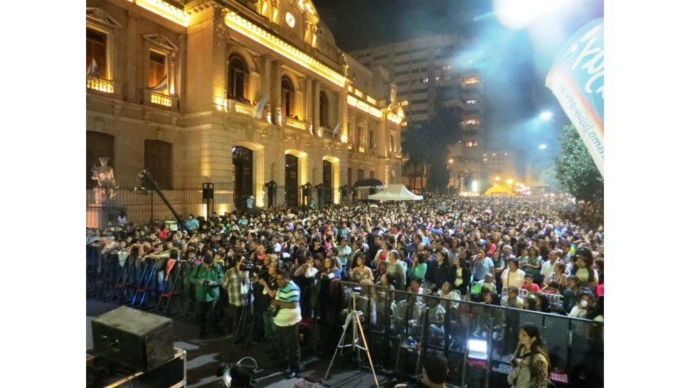 Una multitud en el festival