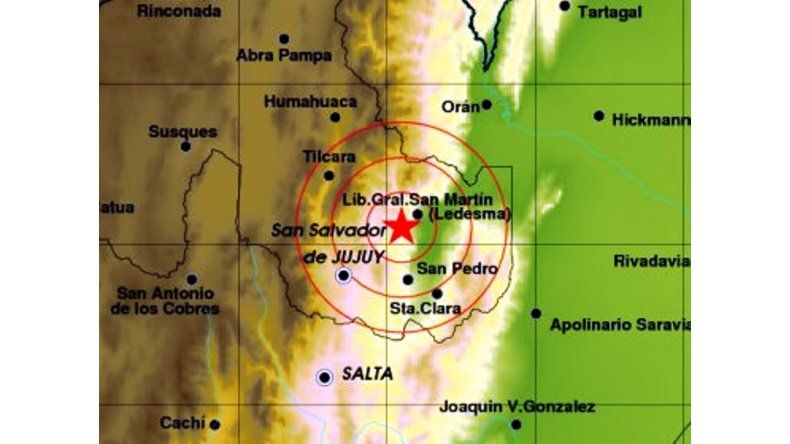 Epicentro del sismo
