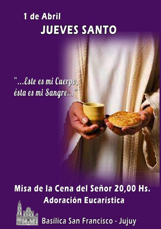 Misas Jueves Santo. 