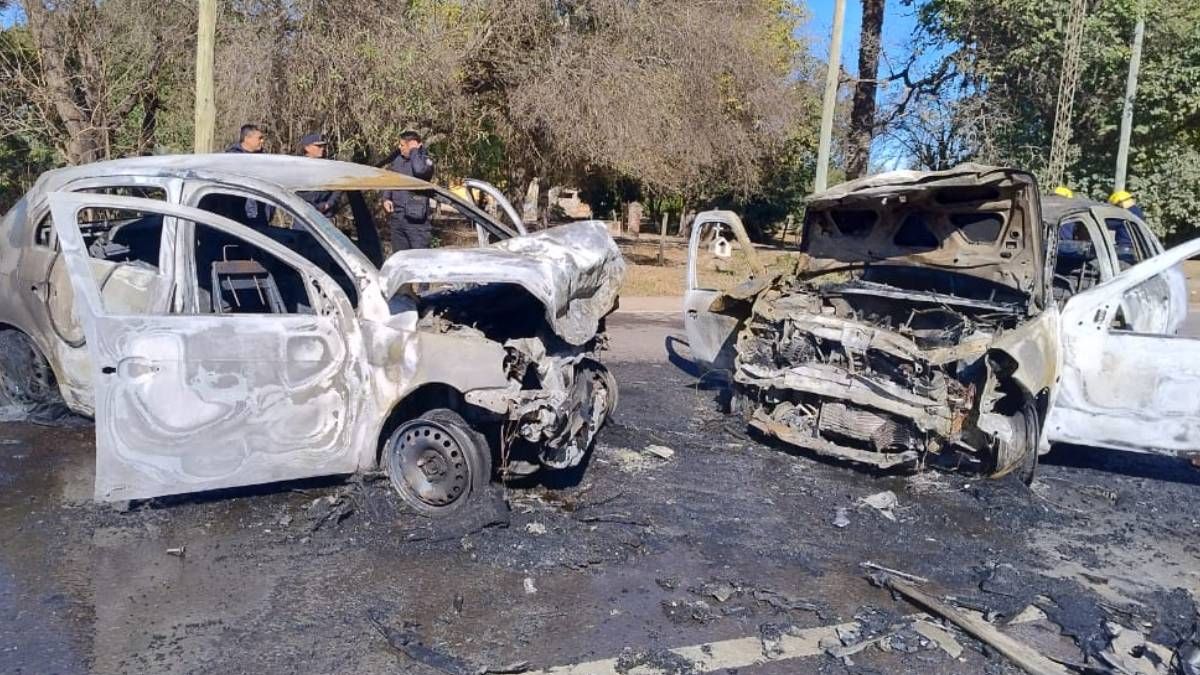 tragico choque e incendio en chamical: una persona murio y hay varios heridos