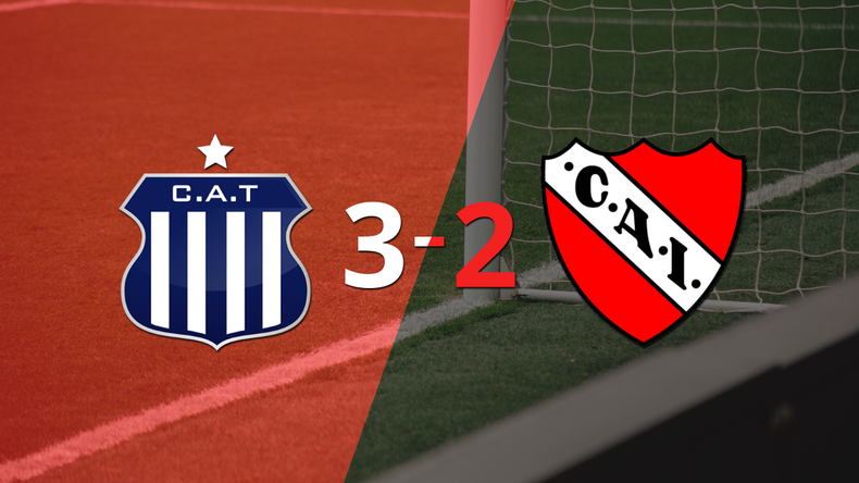 Victoria en casa por 3 a 2 de Talleres sobre Independiente
