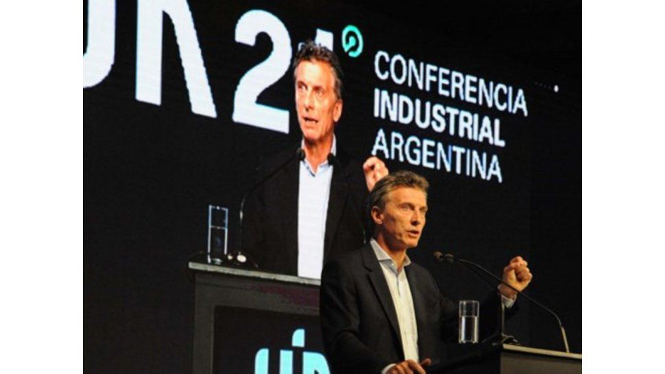 Mauricio Macri en la conferencia de la U
