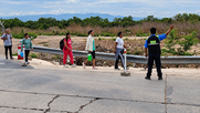 Jóvenes peregrinos saliendo desde San Pedro hacia Río Blanco&nbsp;