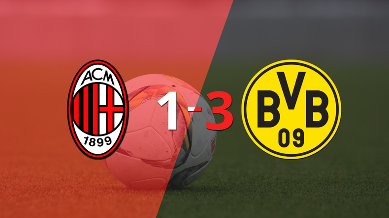 Borussia Dortmund se impuso 3 a 1 en su visita a Milan