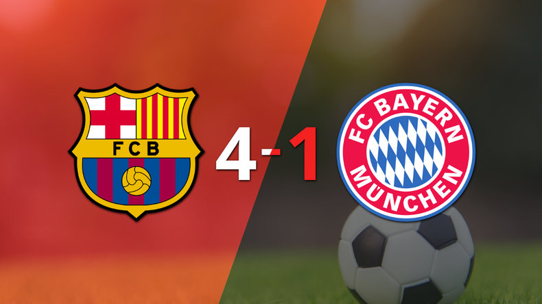 Goleada de Barcelona a Bayern Múnich con hat-trick de Raphinha