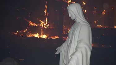 Córdoba: las llamas consumieron un santuario, pero una Virgen quedó intacta