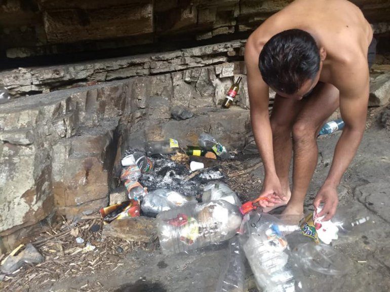 Basura en la Cascada de las Escaleras