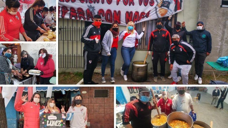 Celebrando el aniversario, hinchas de River ayudaron a comedores
