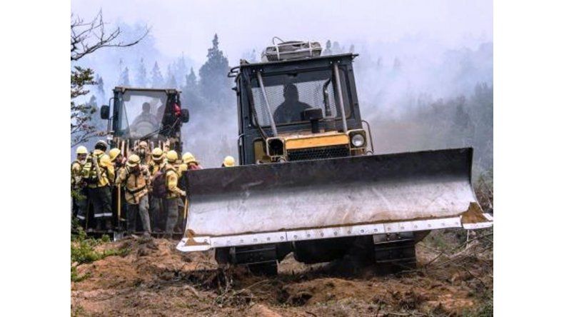 Lucha contra el fuego en Chubut
