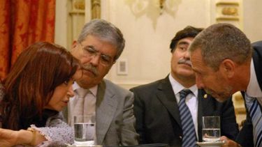 Reunión. Cristina Kirchner, Julio de Vido, Carlos Zannini y Ricardo Jaime. De Vido y Jaime fueron condenados por corrupción durante la Administraciones de Cristina y su esposo.