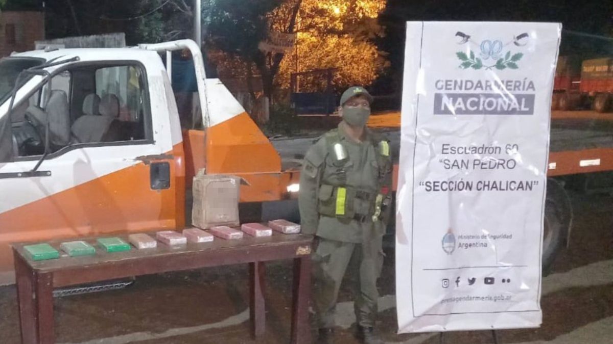 Chalicán: detuvieron a una persona con 9 kilos de cocaína