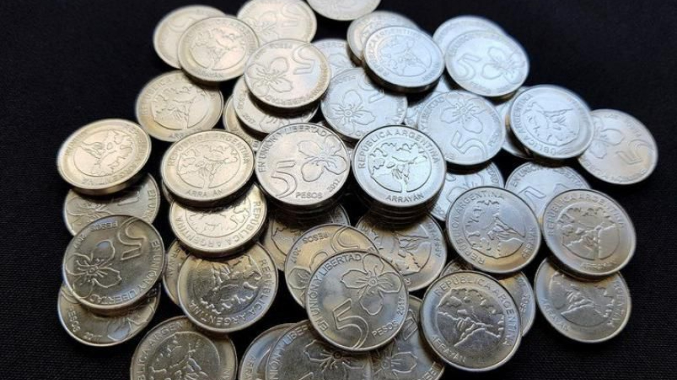 Monedas de $5.