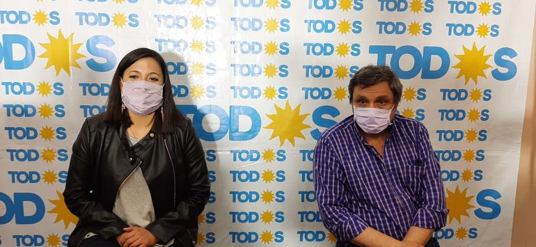 Leila Chaher y Rodolfo Tecchi reconocieron la victoria del Frente Cambia Jujuy en las elecciones 2021.