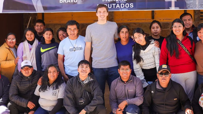 El candidato a diputado del Frente Jujuy Crece, Adriano Morone, en Tilcara