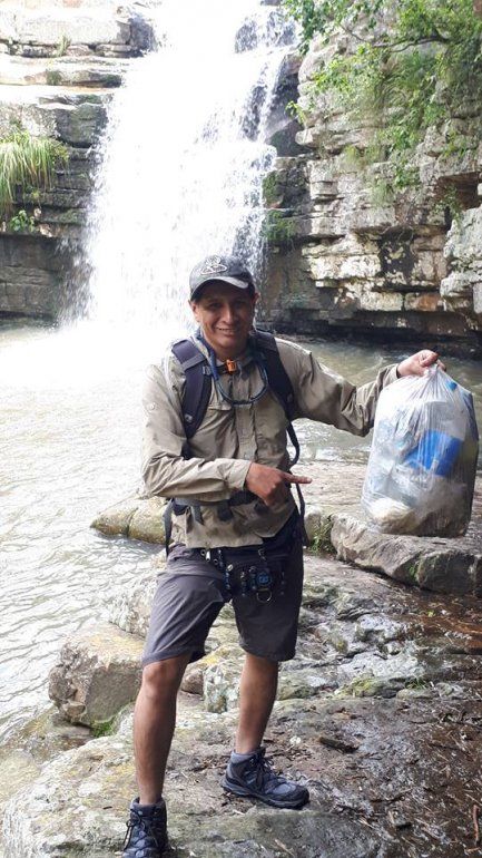 Basura en la Cascada de las Escaleras