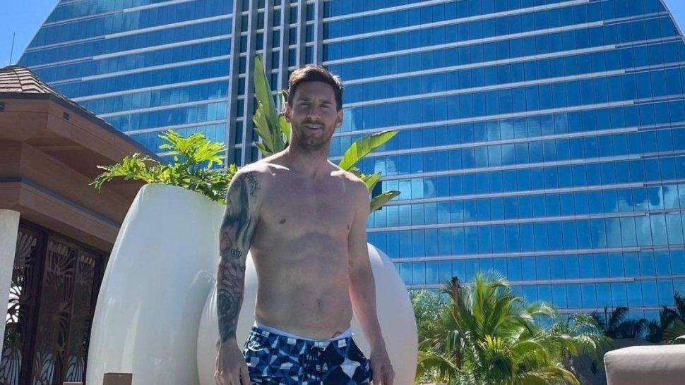 La foto de Messi con una doble hamburguesa que se volvió viral.&nbsp;