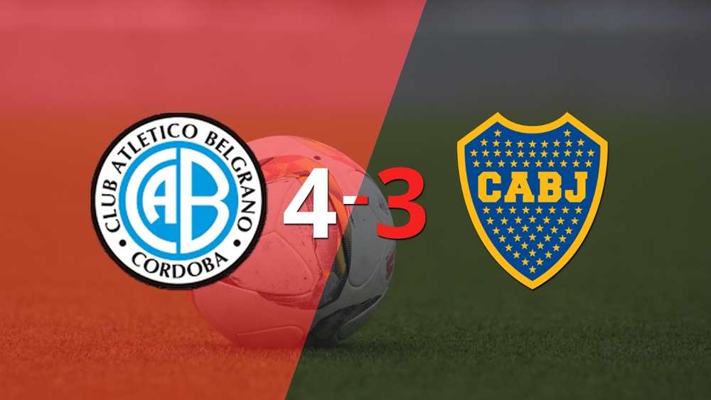 Ajustada victoria de Belgrano frente a Boca Juniors por 4 a 3