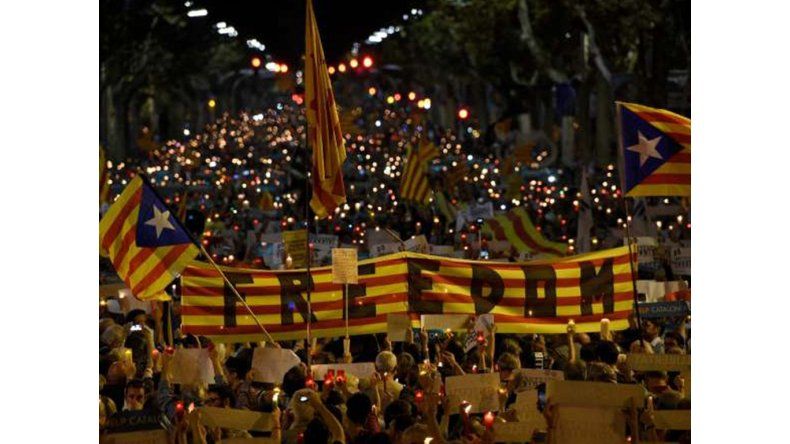 Multitudinaria manifestación en Barcelona