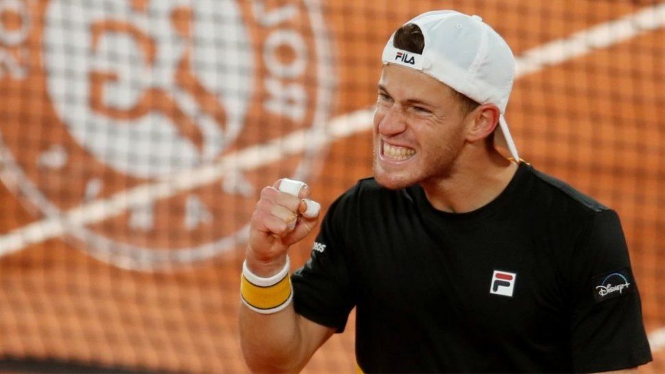 El Peque festeja su pase a semifinales en el Abierto de Par&iacute;s. Es la primera vez que lo logra en un Grand Slam.