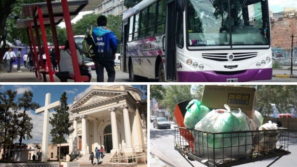 Servicios en capital lunes y martes de carnaval