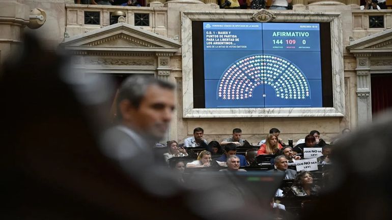 La Cámara de Diputados levantó hoy la sesión por el tratamiento de la Ley Ómnibus.